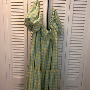 Zara gingham maxi dress! Only worn once, in great condition